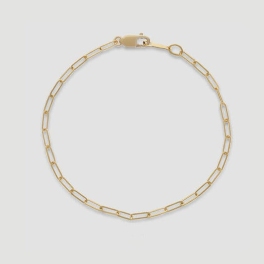 14k Gold Paperclip Link Bracelet