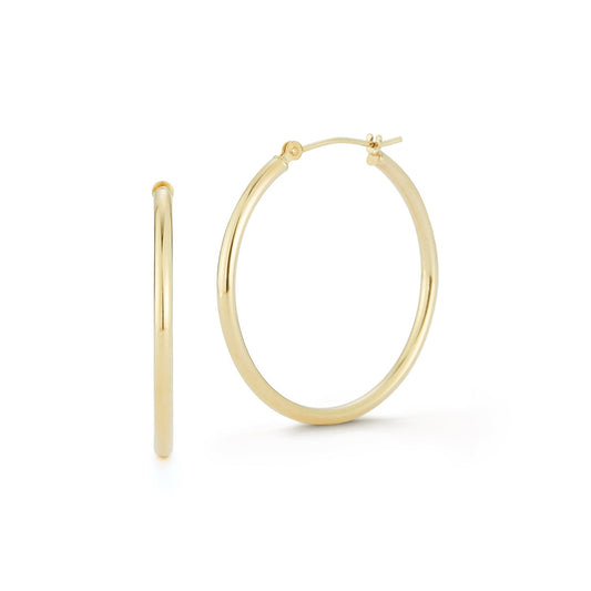 Classic 14kt Gold Hoop Earrings 30mm Size