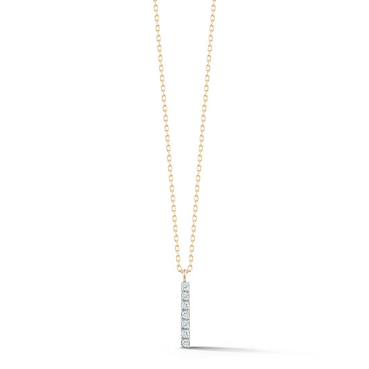 Small Diamond Gold La Barre Necklace