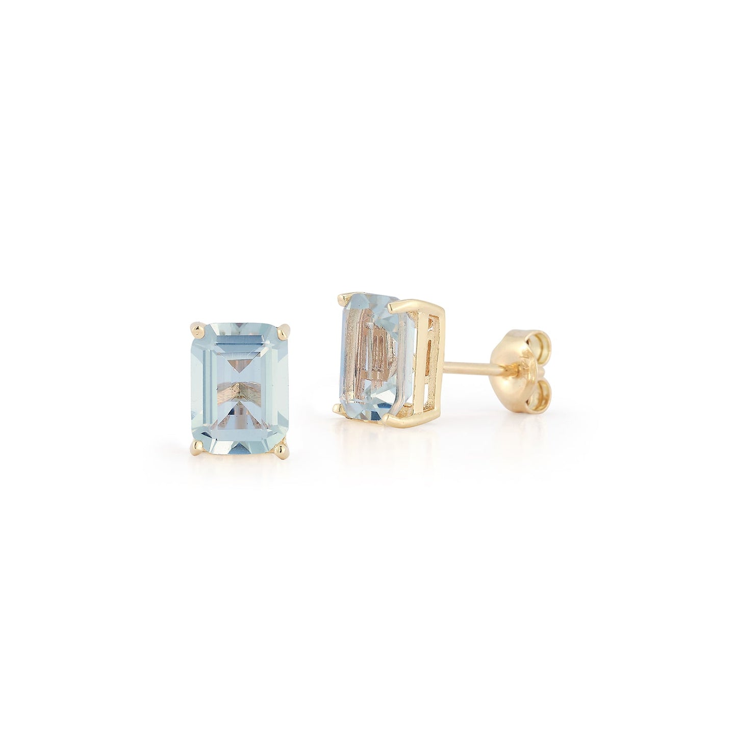 Blue Topaz Stud Earrings