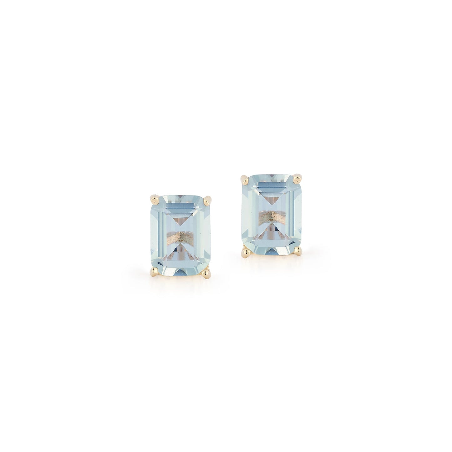 Blue Topaz Stud Earrings