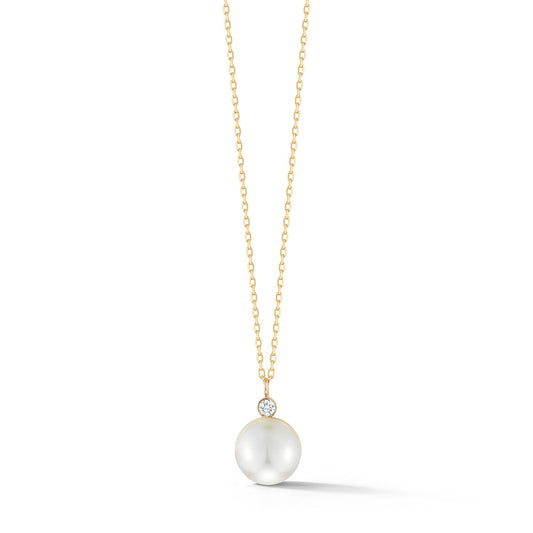 Gold Pearl and Diamond Necklace