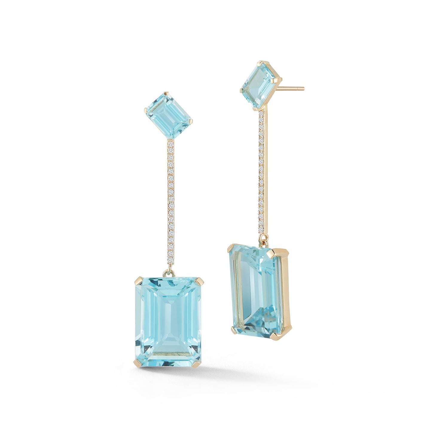 Gold Something Blue Earrings in 14kt Style