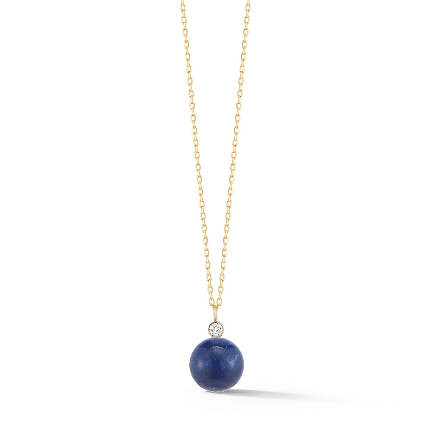 Gold Lapis and Diamond Dot Necklace Design