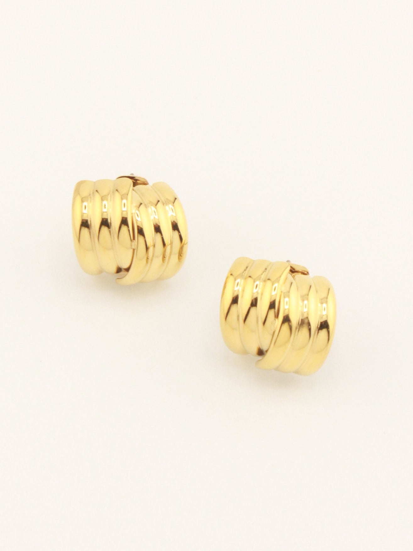 Gold Double Huggie Earrings in Sleek Design