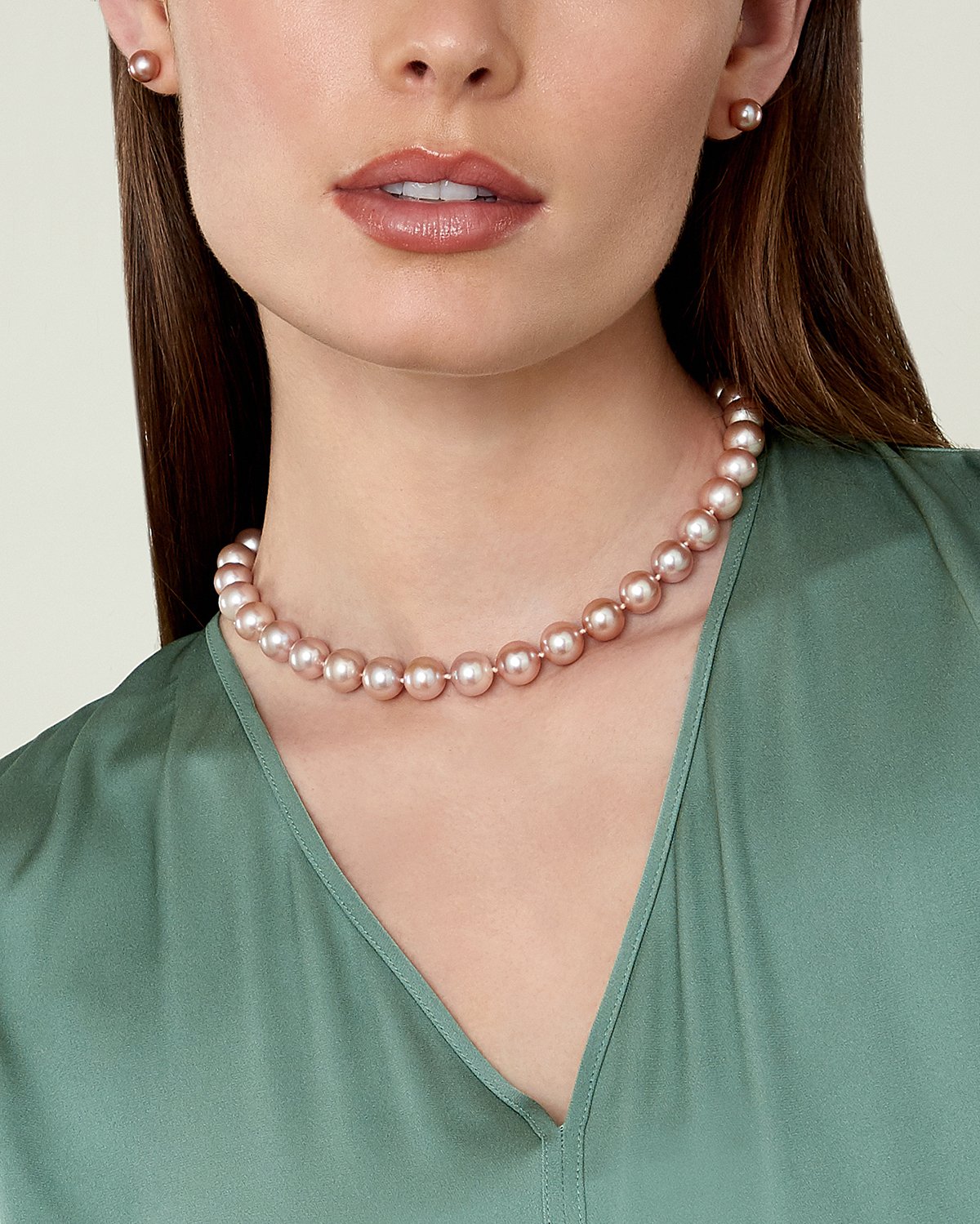 Pink Freshwater Pearl Necklace in AAAA Quality 2