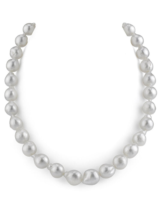 Baroque Pearl Necklace in White, 10.0-11.5mm