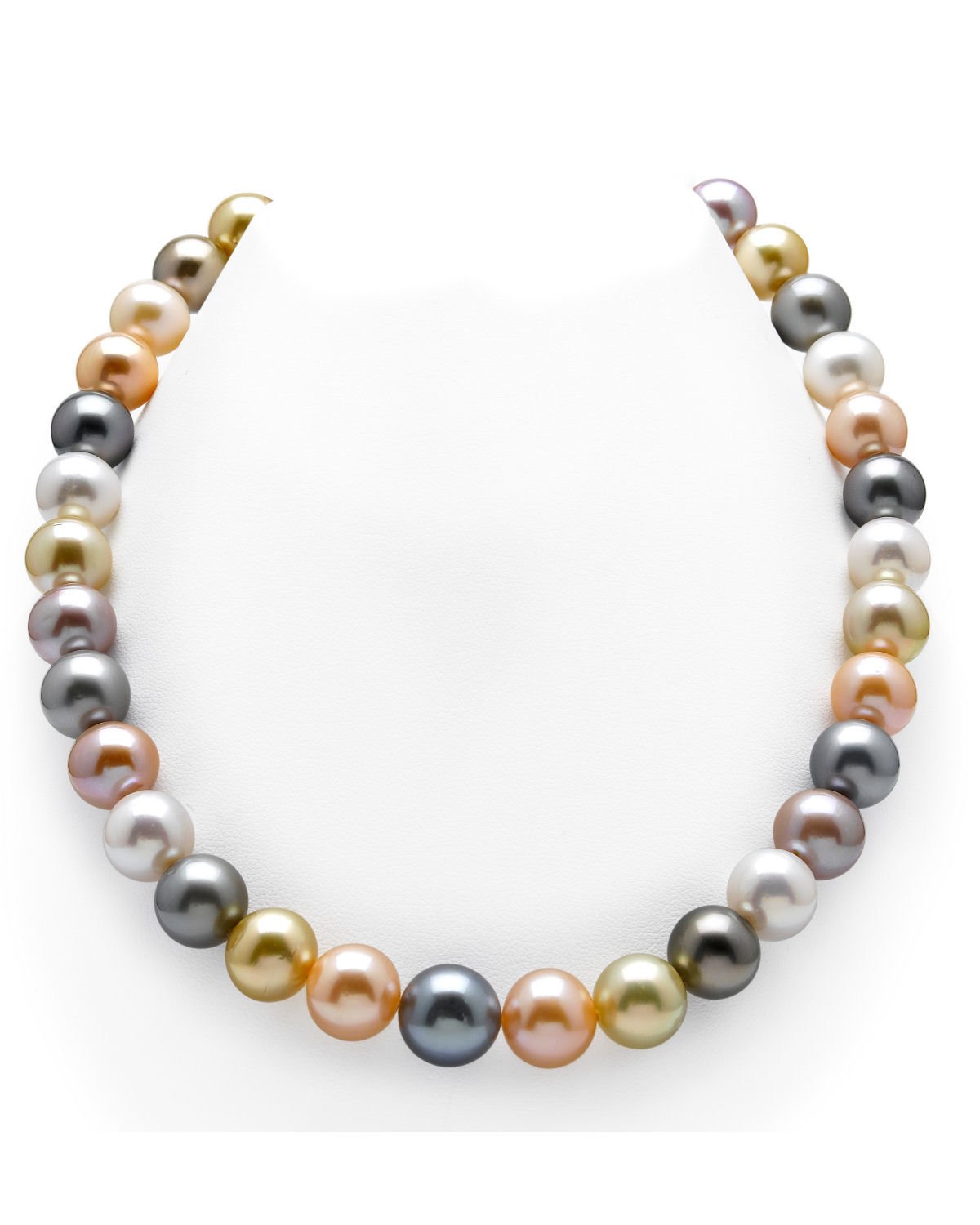 Multi-Color Pearl Necklace with Tahitian and Freshwater Pearls