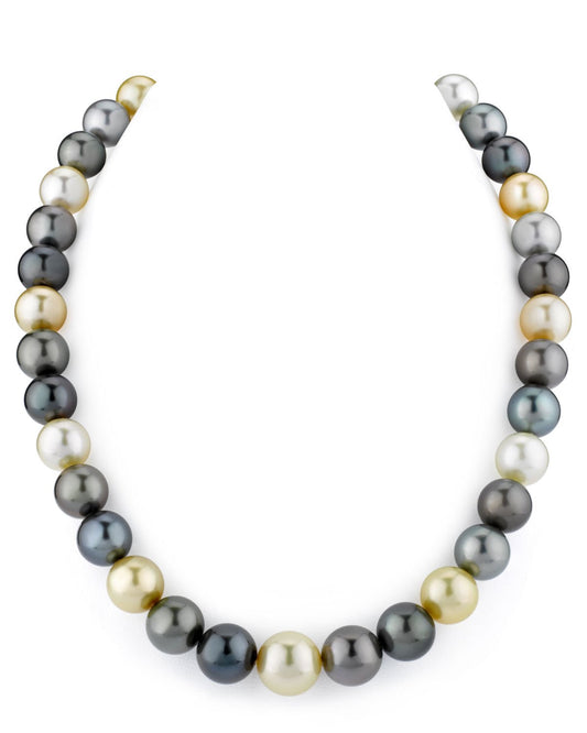 Multicolor South Sea Pearl Necklace 10 to 12 Millimeters