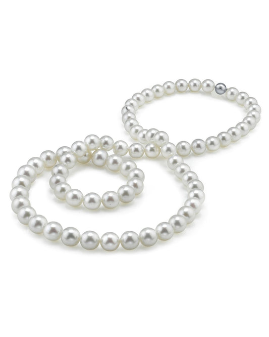 Opera Length White South Sea Pearl Necklace 10-12mm