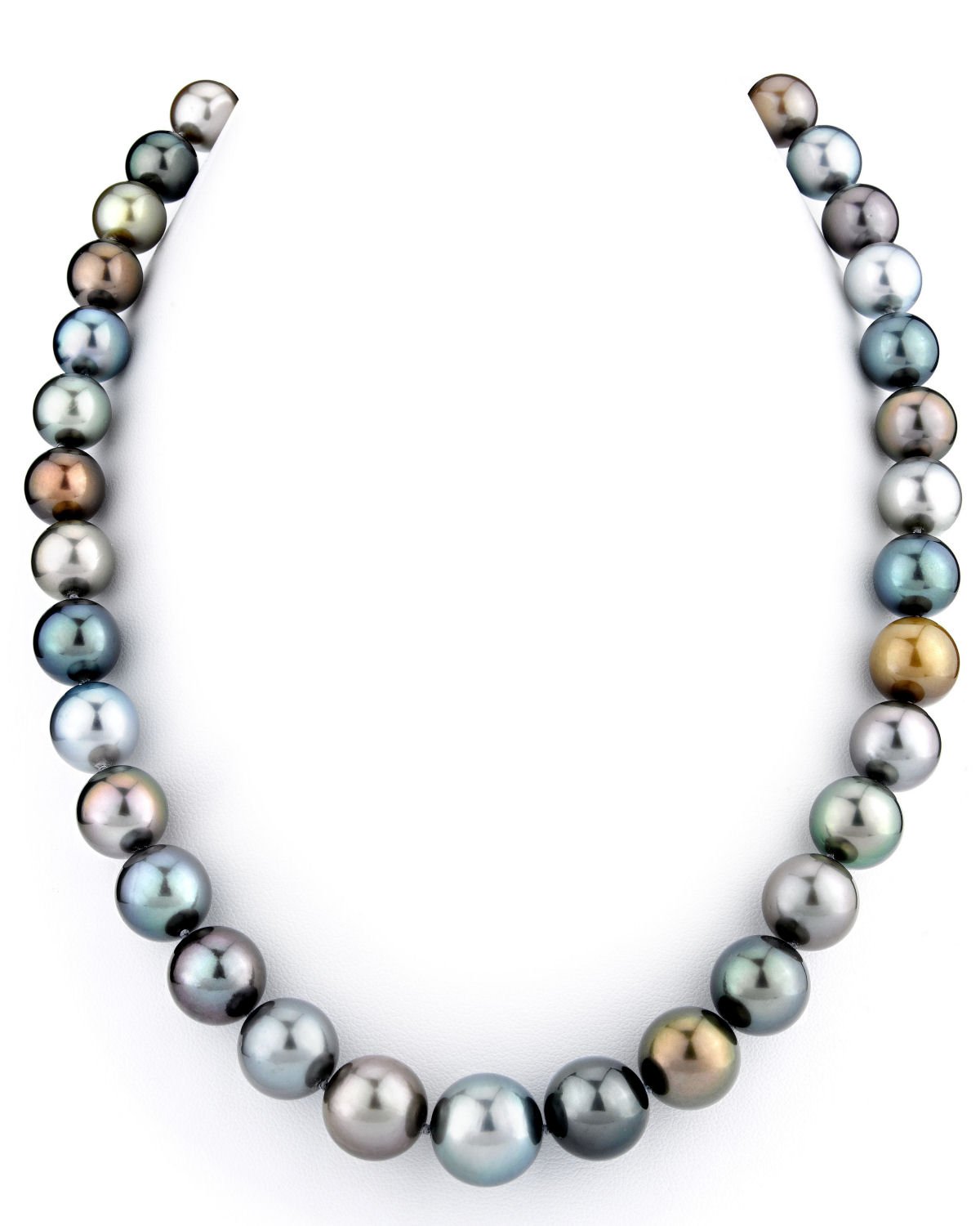 Multi-Color Tahitian Pearl Necklace in Silver 1