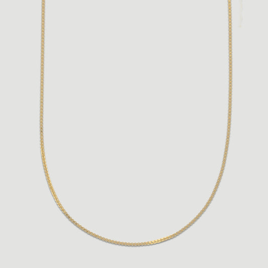 14K Gold Box Chain Necklace