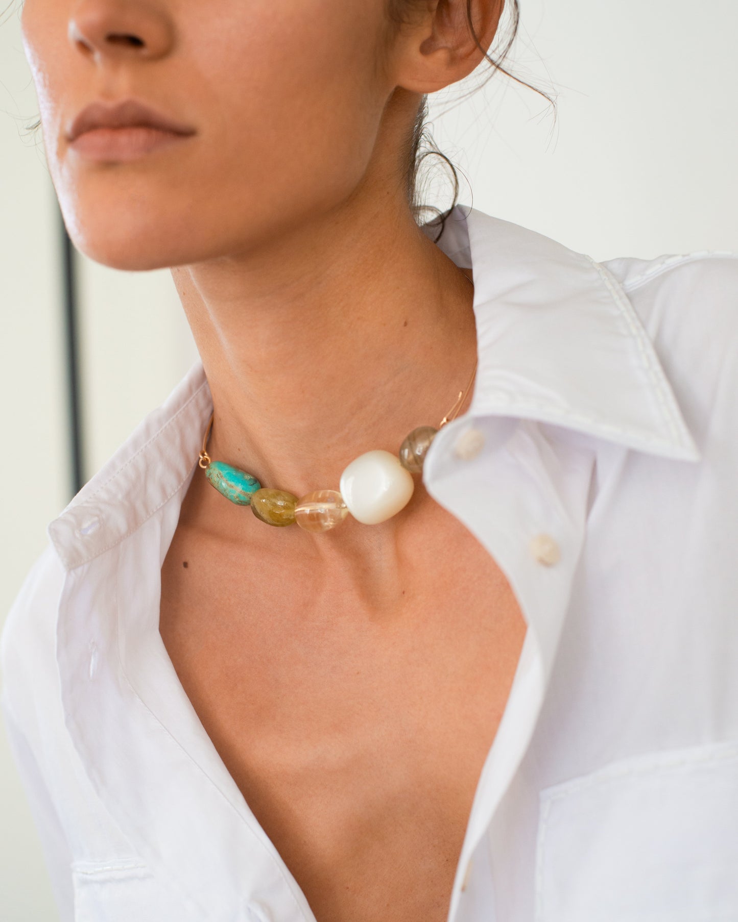 Morning Crescent Collar Necklace in Stylish Design