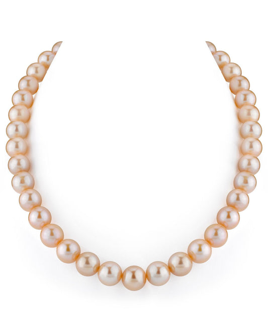 Peach Freshwater Pearl Necklace in AAA Quality