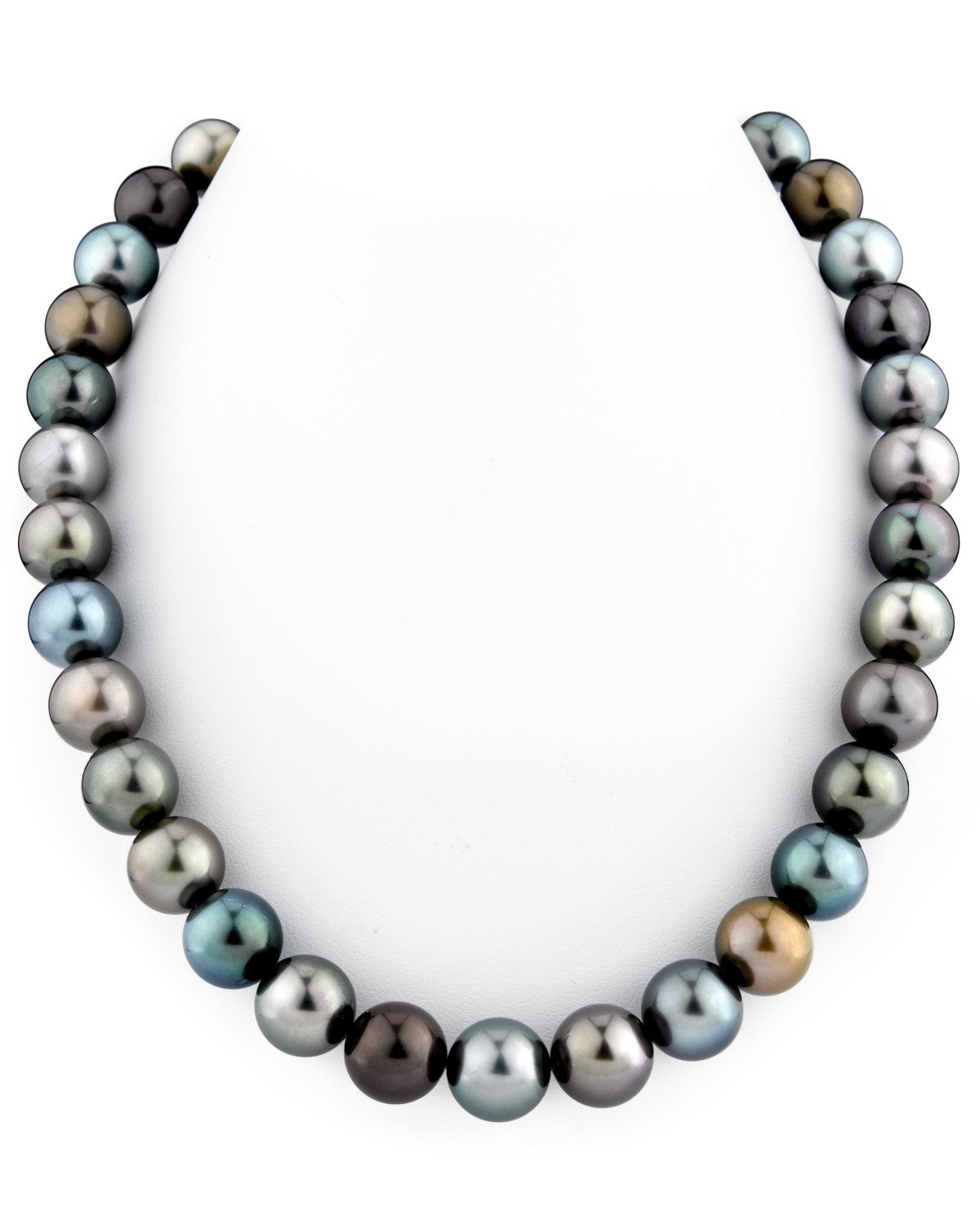 Multicolor Tahitian South Sea Pearl Necklace 11-12mm