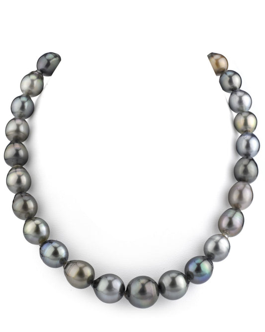 Multi-Color Drop-Shape Pearl Necklace 11 to 14mm