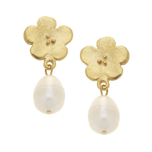 Elegant Pearl Drop Earrings in Classic Style