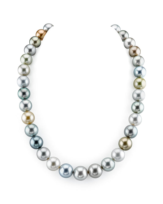 Multi-Color Tahitian Pearl Necklace in Silver 2