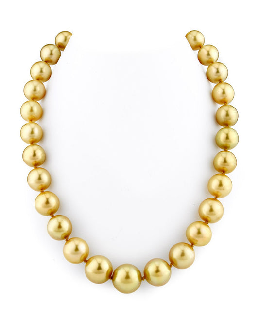 South Sea Pearl Necklace in Golden Tone 12-15mm