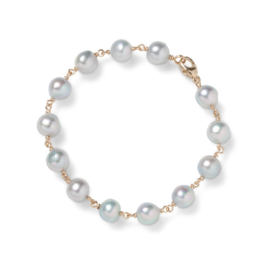 Blue Akoya Pearl Baroque Bracelet