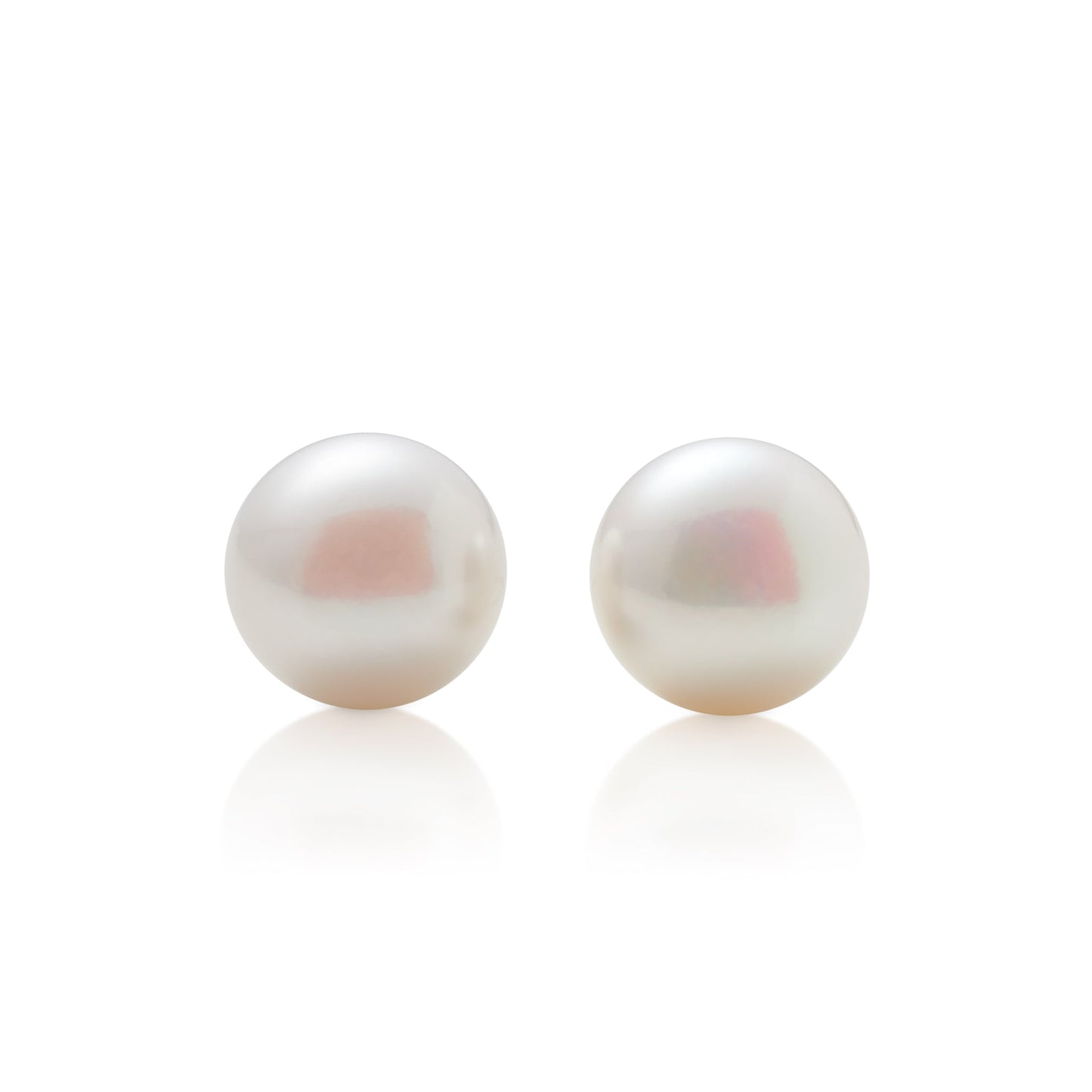 Button Pearl Stud Earrings 10mm