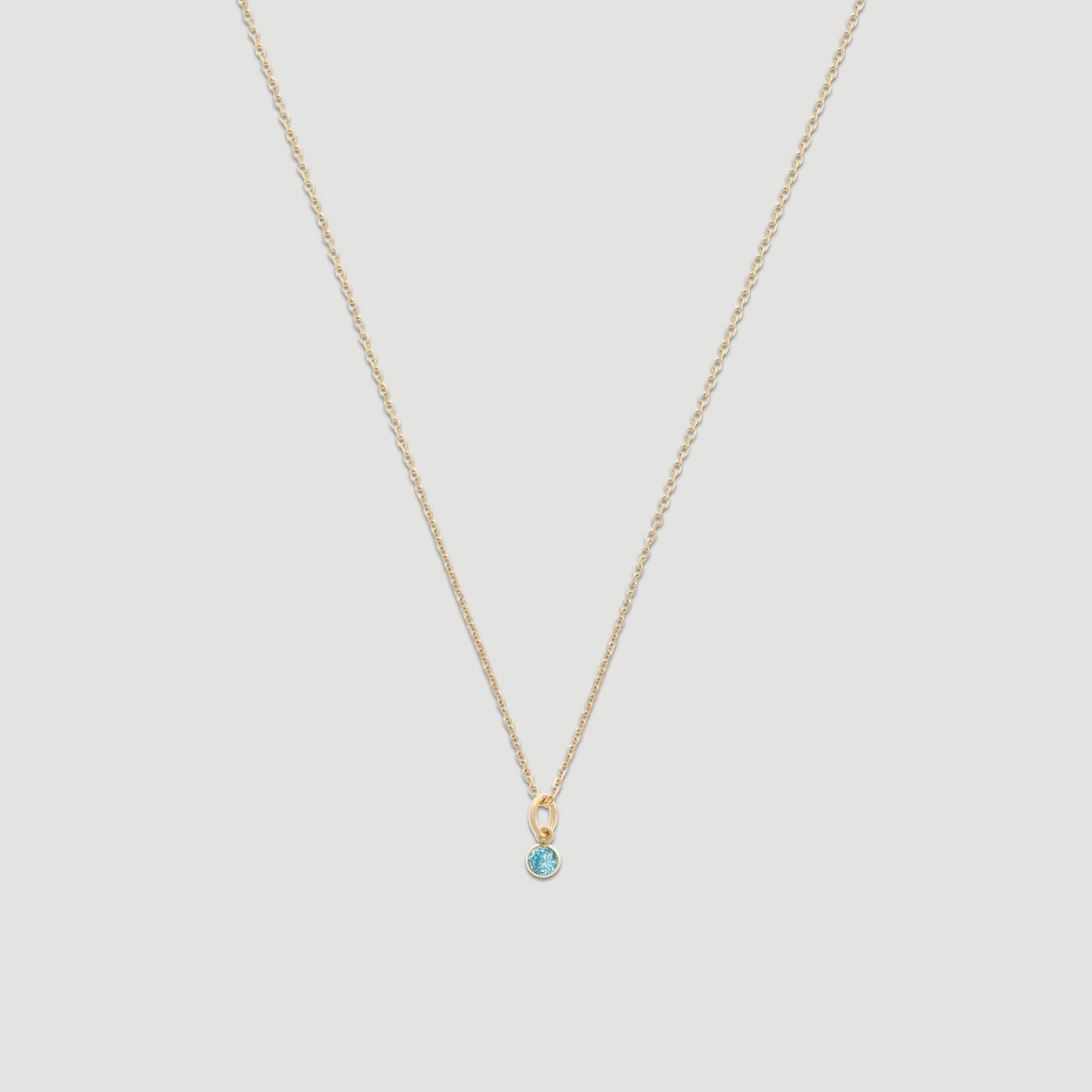 Birthstone Necklace in 14k Gold for All Months