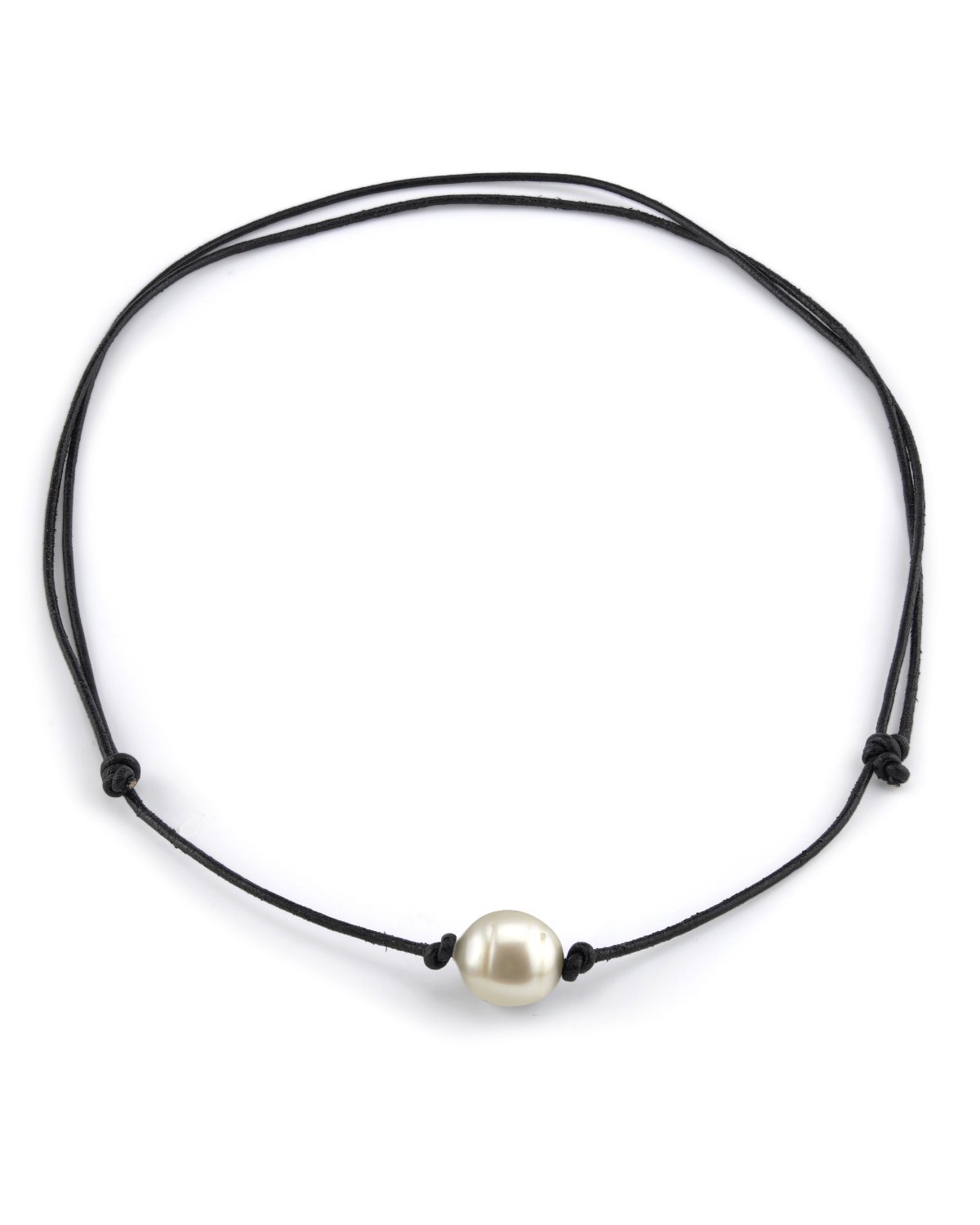 Adjustable White South Sea Baroque Pearl Necklace