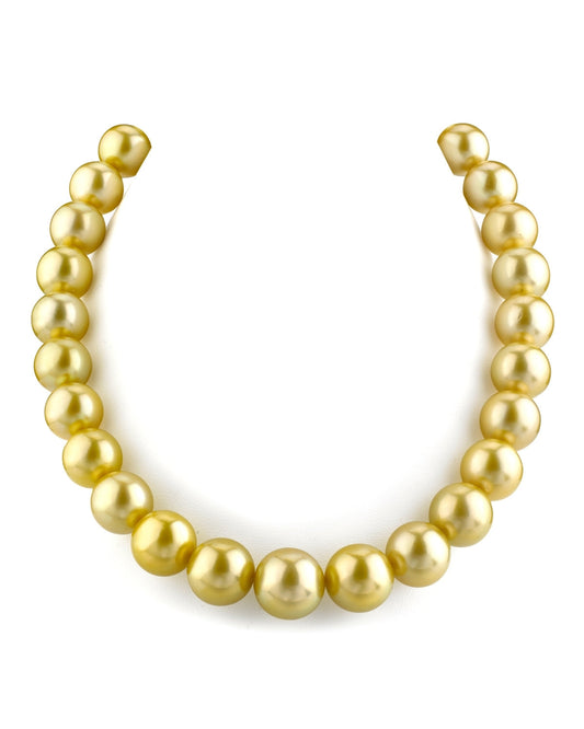 Golden South Sea Pearl Necklace AAA Quality 13-15mm