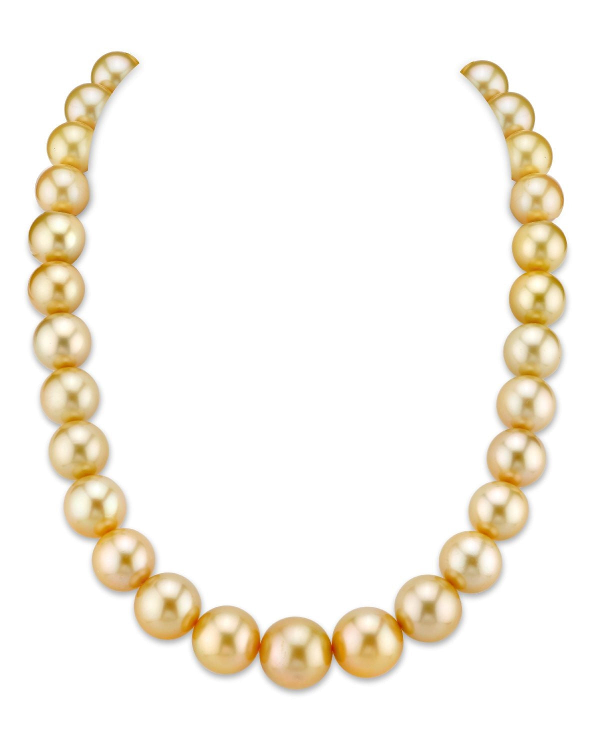 South Sea Pearl Necklace in Golden Color 13-15mm