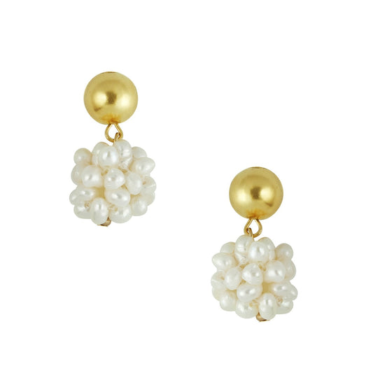 Pearl Cluster Drop Earrings for Elegant Style