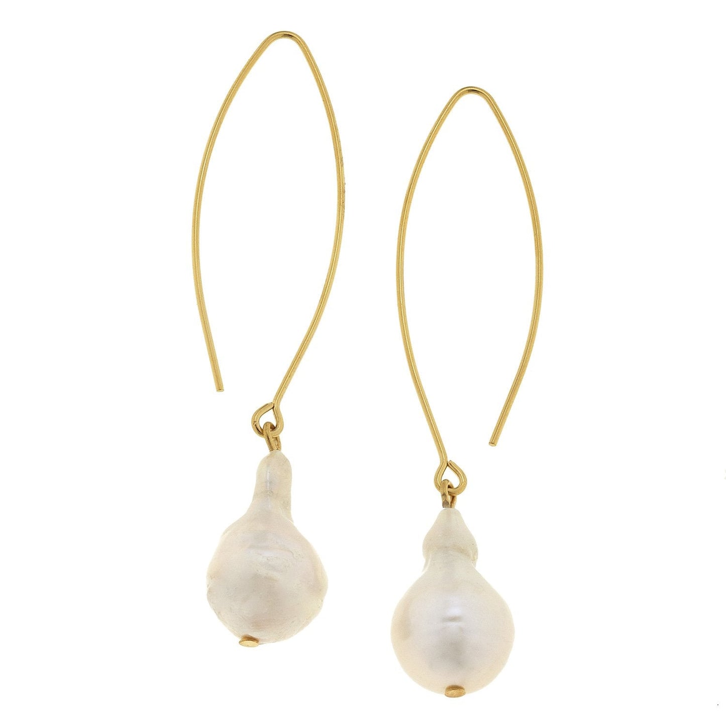 Baroque Pearl Threader Earrings