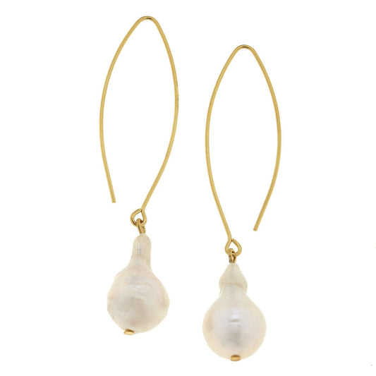 Baroque Pearl Threader Earrings