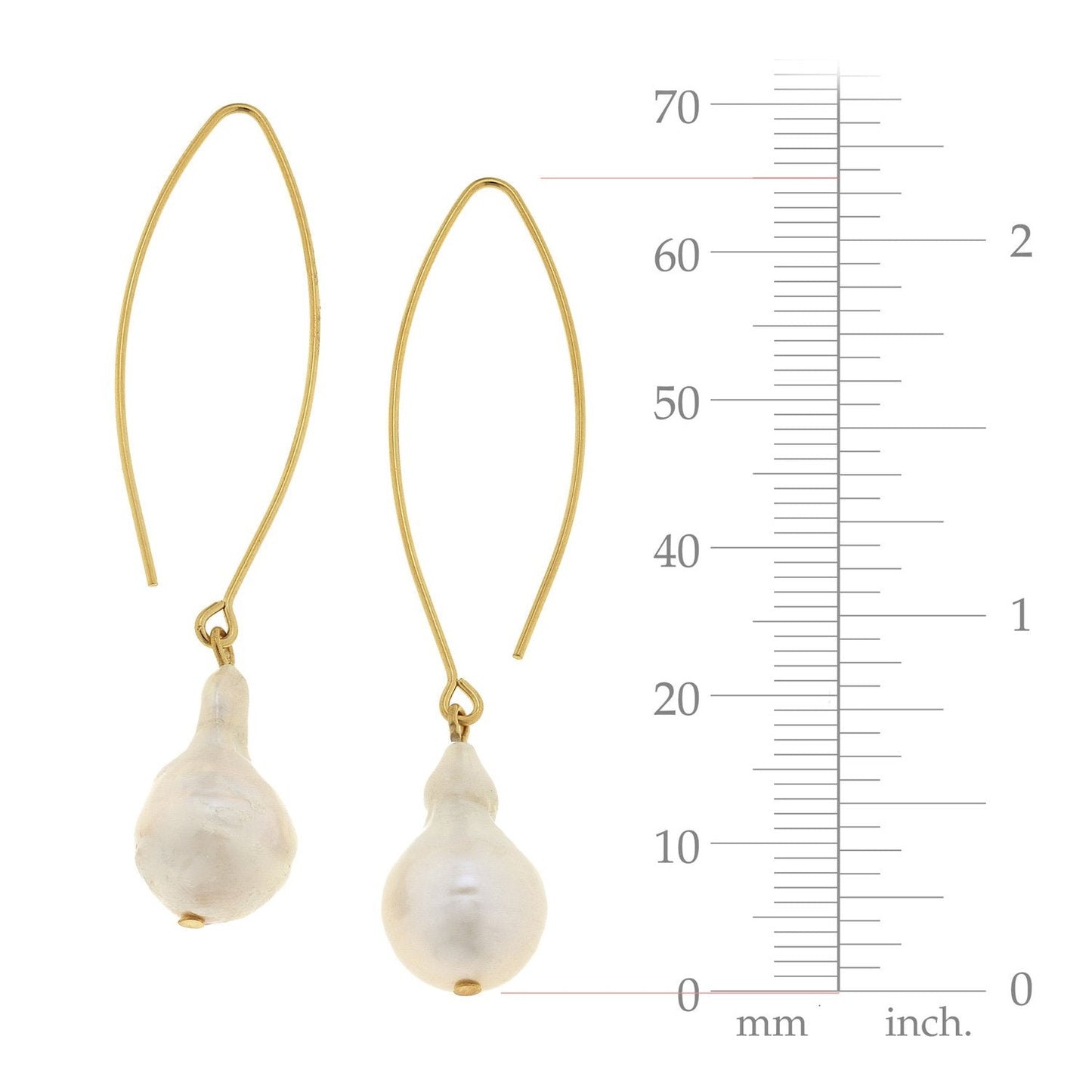 Elegant Baroque Pearl Threader Earrings Design