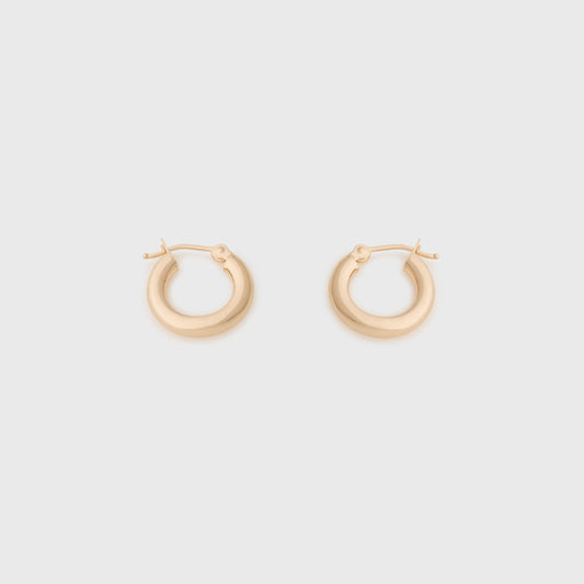 14k Gold Baby Sophie Hoop Earrings 15mm