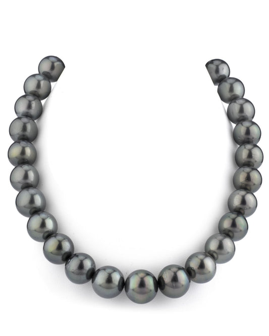 Tahitian Pearl Necklace in Dark Round Style