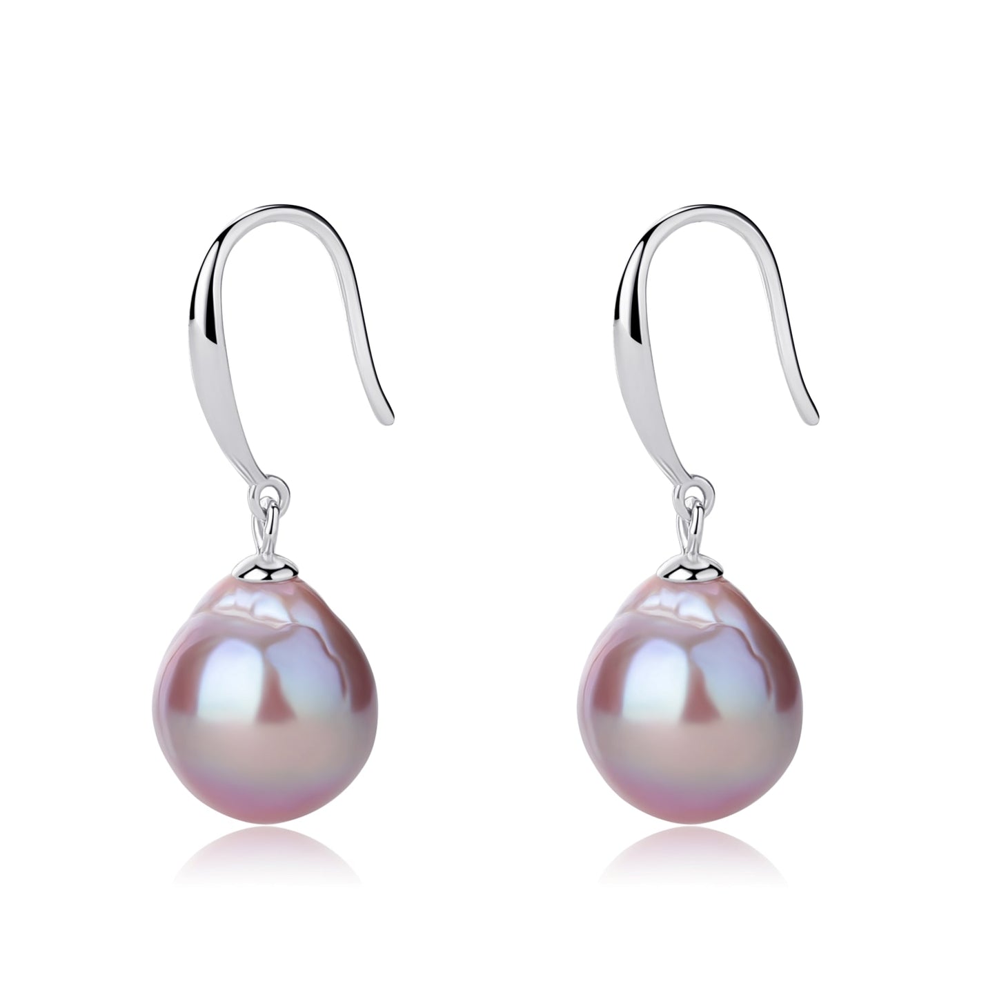 Purple Baroque Pearl Classic Hook Earrings