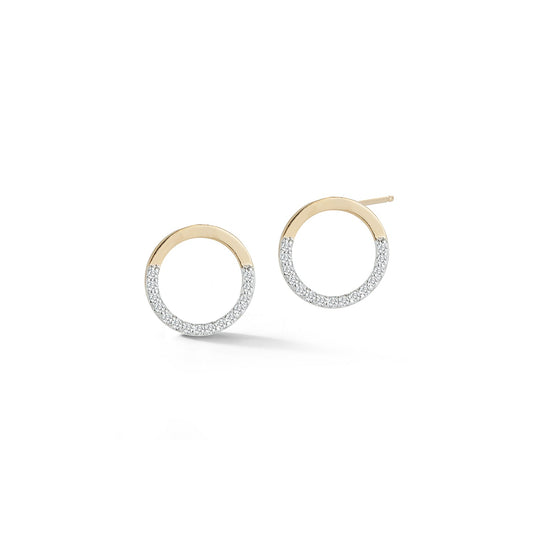 Small Halfmoon Hoop Earrings in 14kt Gold