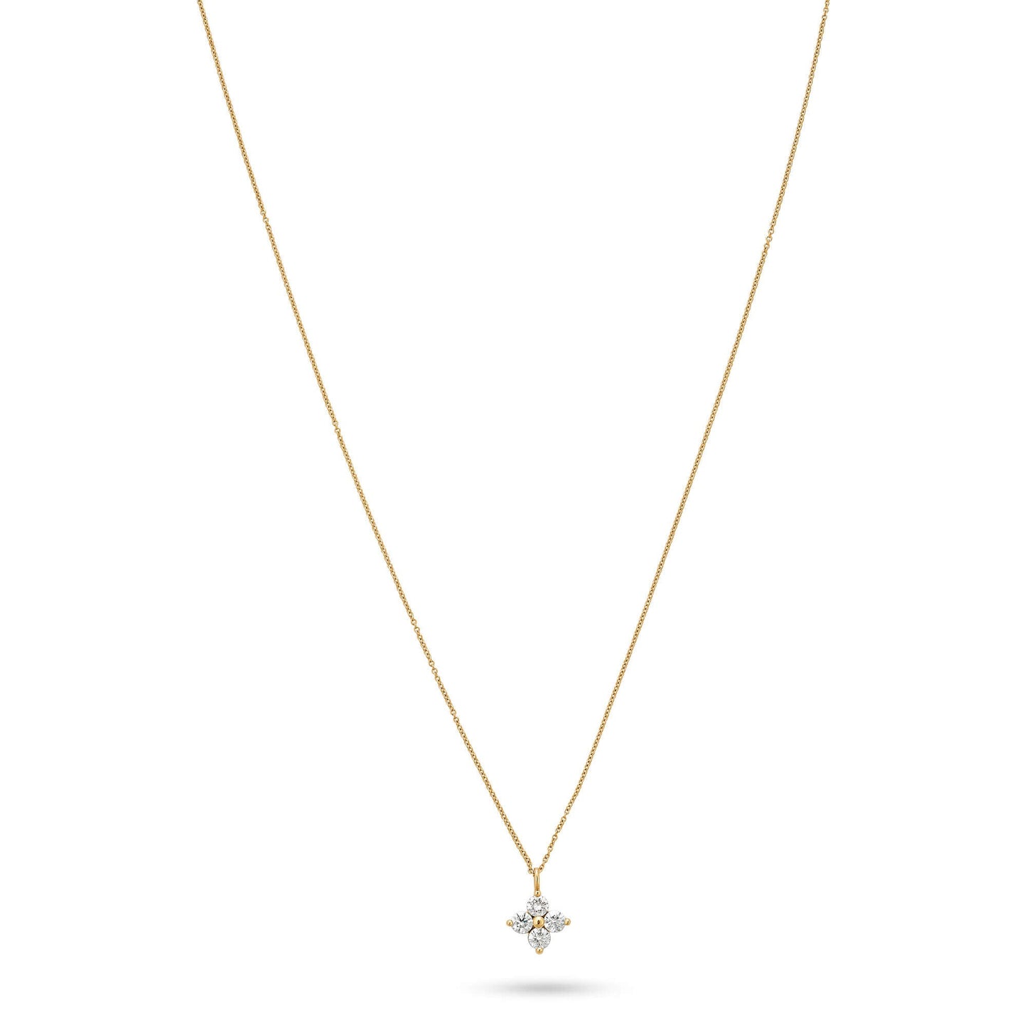 Lab Created Diamond Clover Necklace with 1CTW