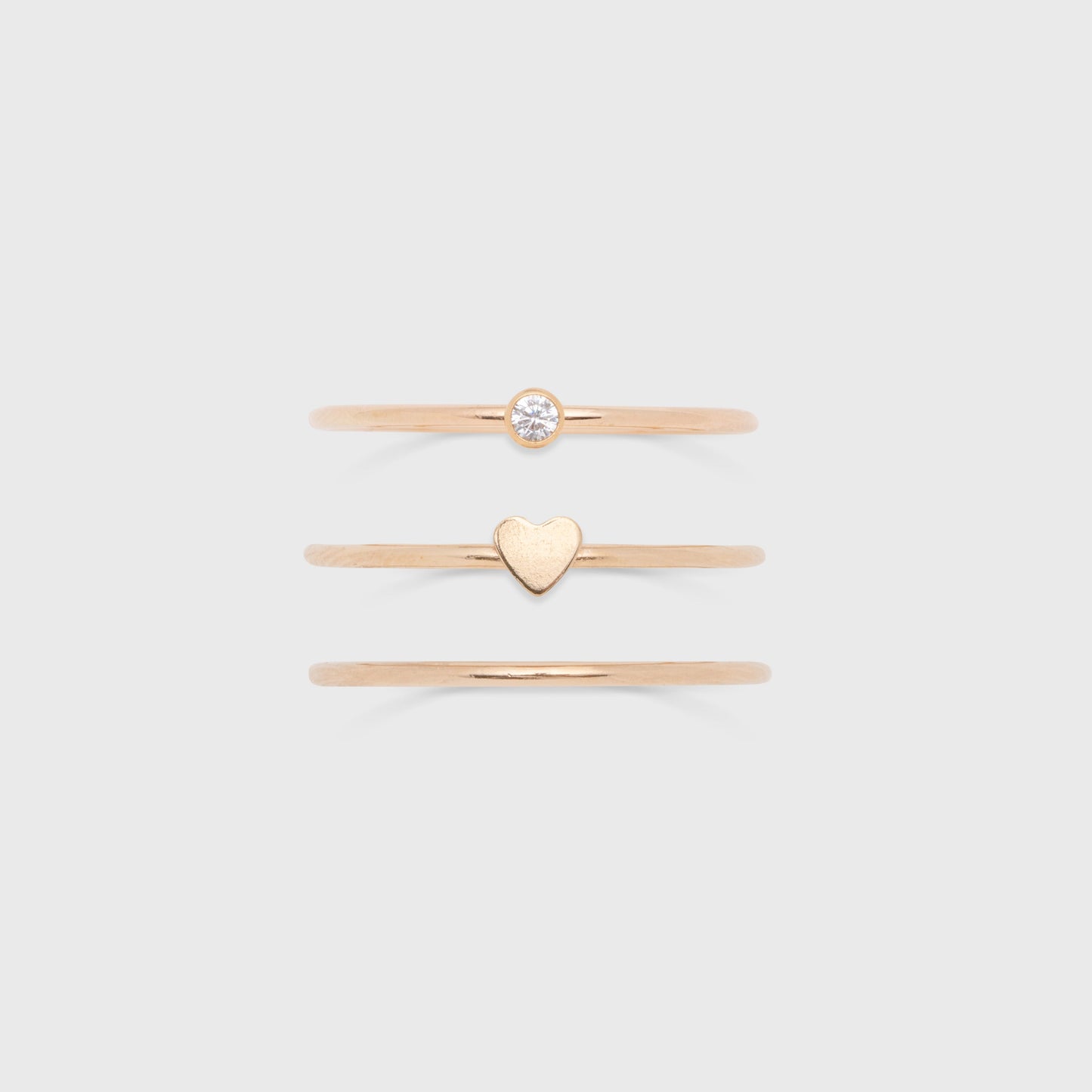 Dainty Stacking Ring Set in Silver