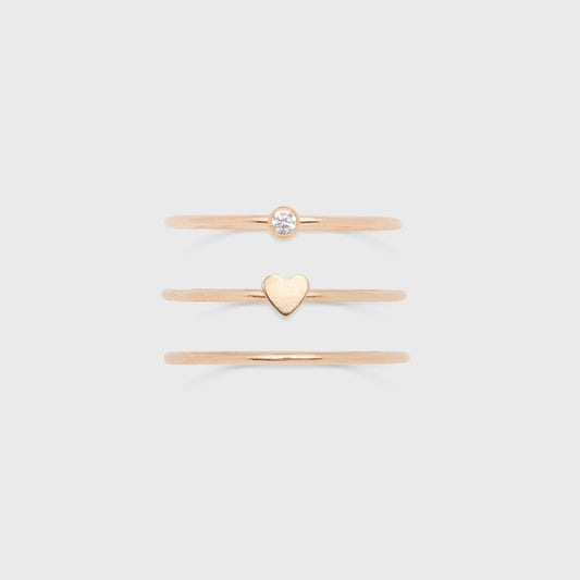 Dainty Stacking Ring Set in Silver