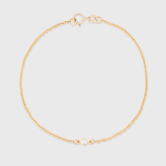 14k Diamond Berkeley Style Bracelet