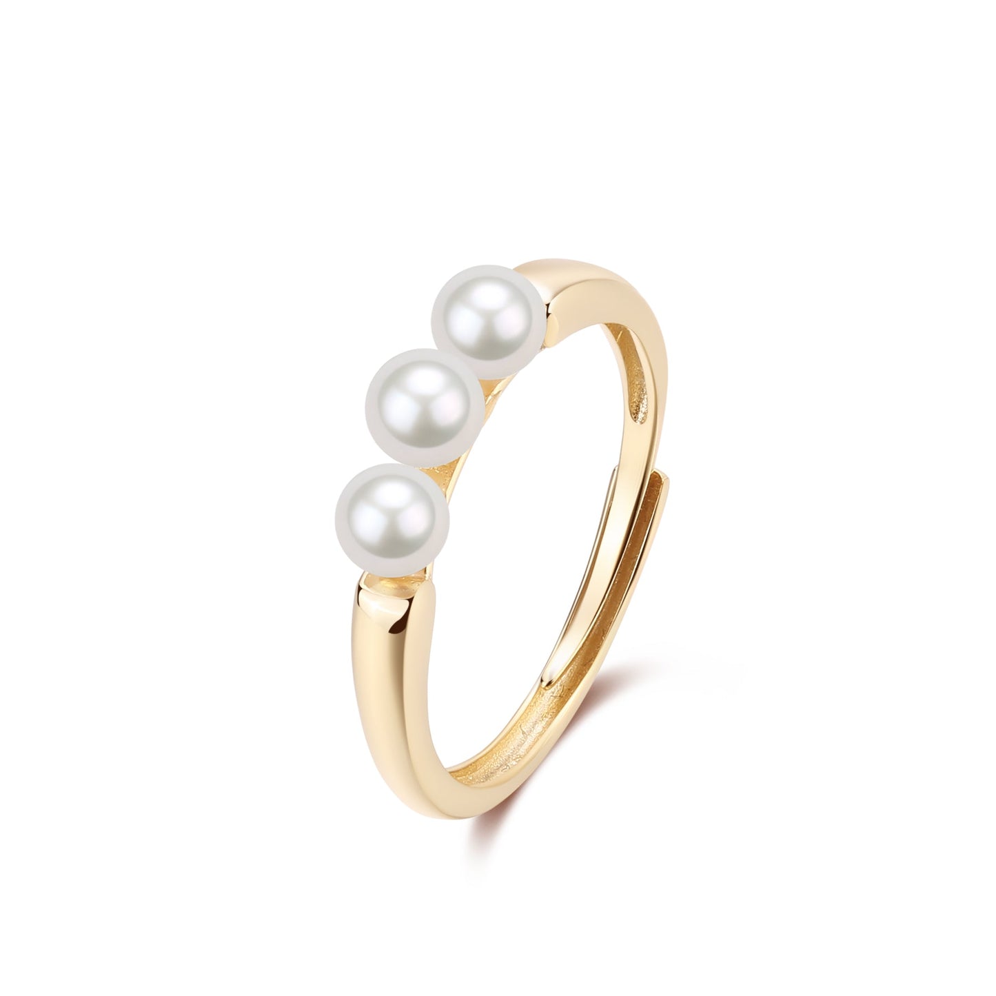 Freshwater Pearl Ring with Three Pearls