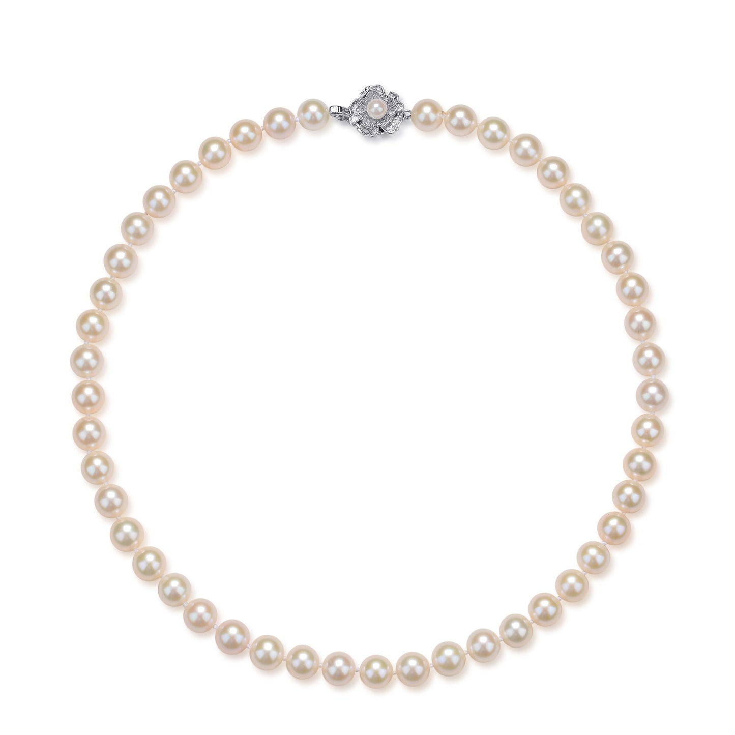 Elegant White Freshwater Pearl Necklace 9-10mm AAA Grade