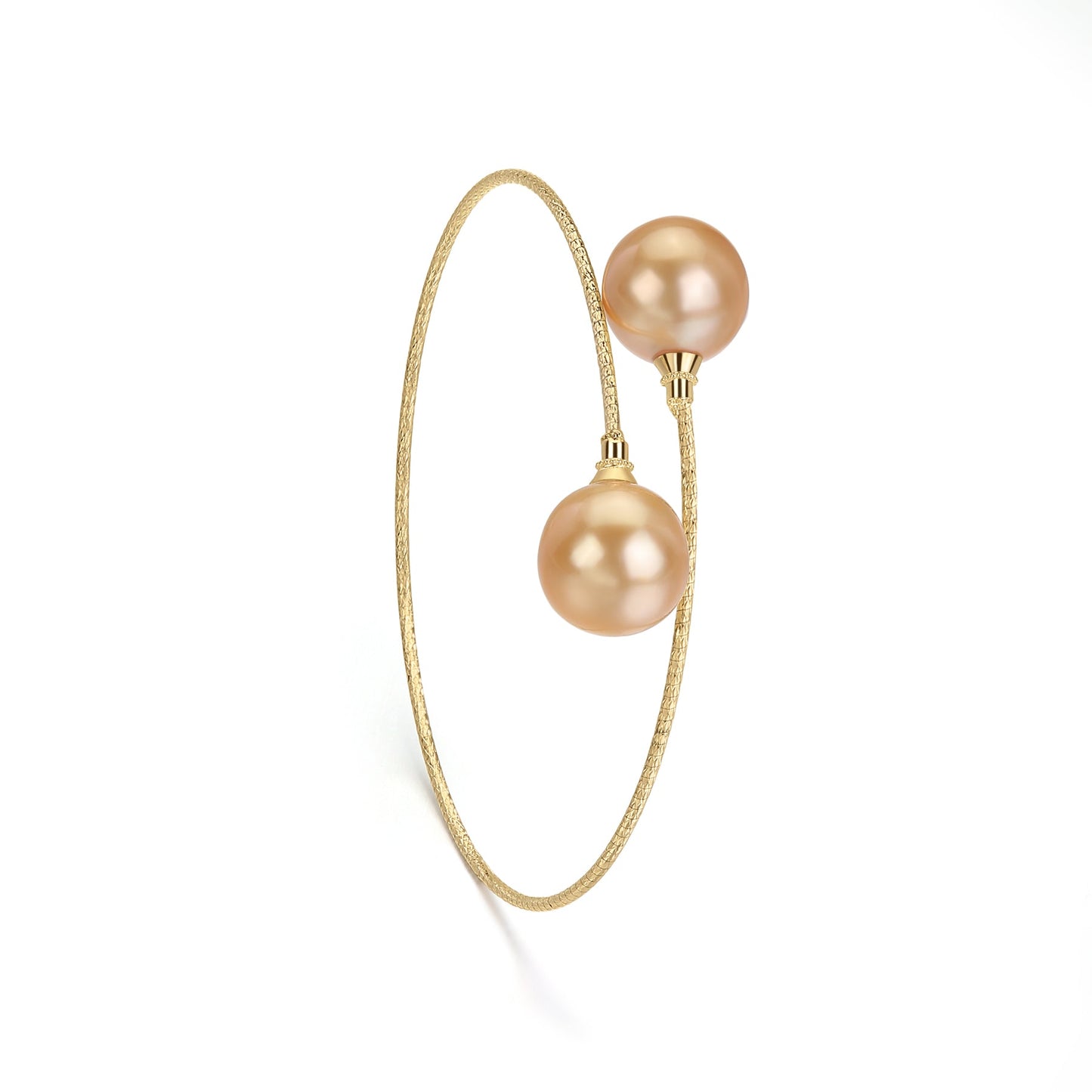 Golden South Sea Pearl Bangle Bracelet in 18k Gold