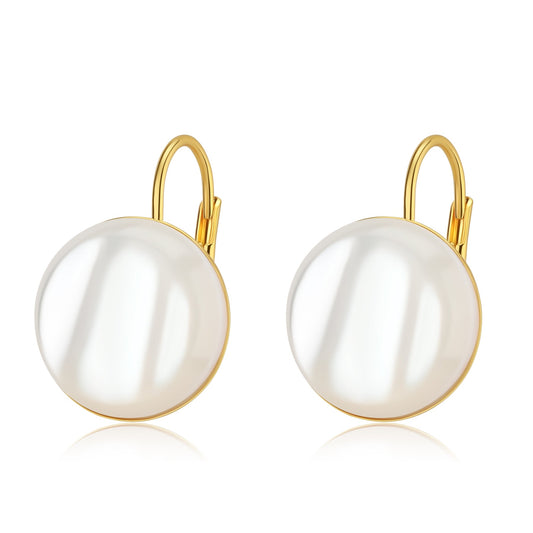 Round Mother of Pearl Earrings