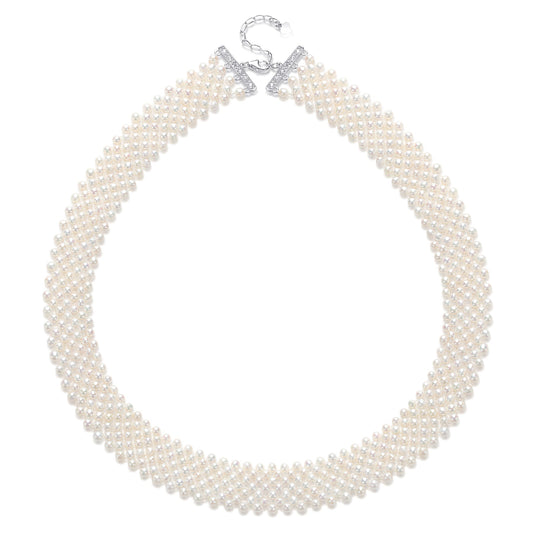 Multi-Layered Freshwater Pearl Necklace 3-4mm