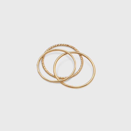 Dainty Silver Stacking Ring Set