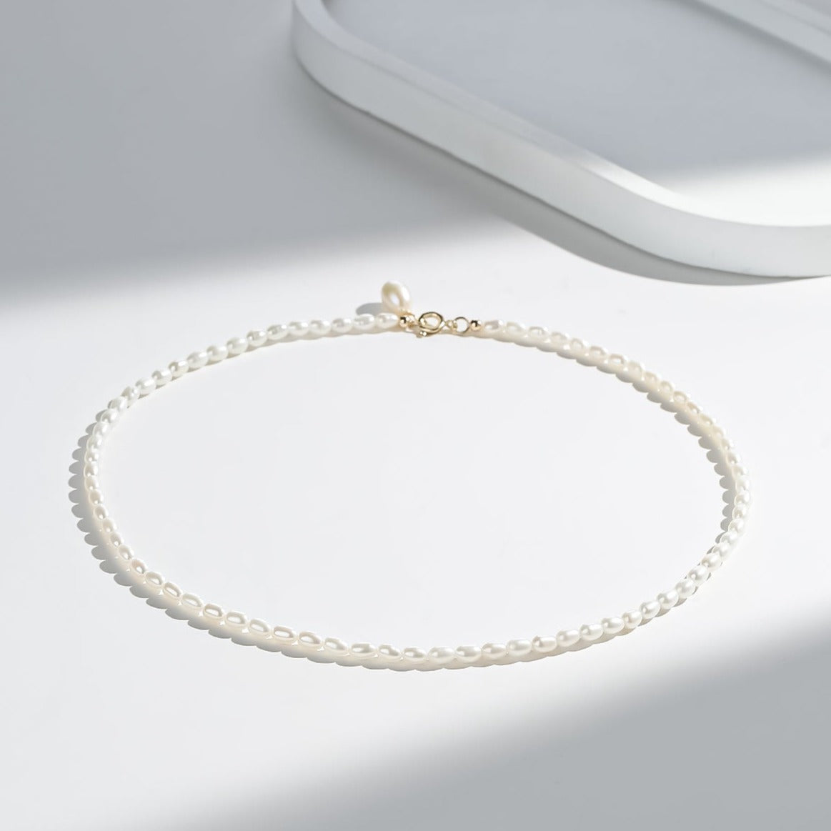 Natural Rice Pearls Necklace for Elegant Style