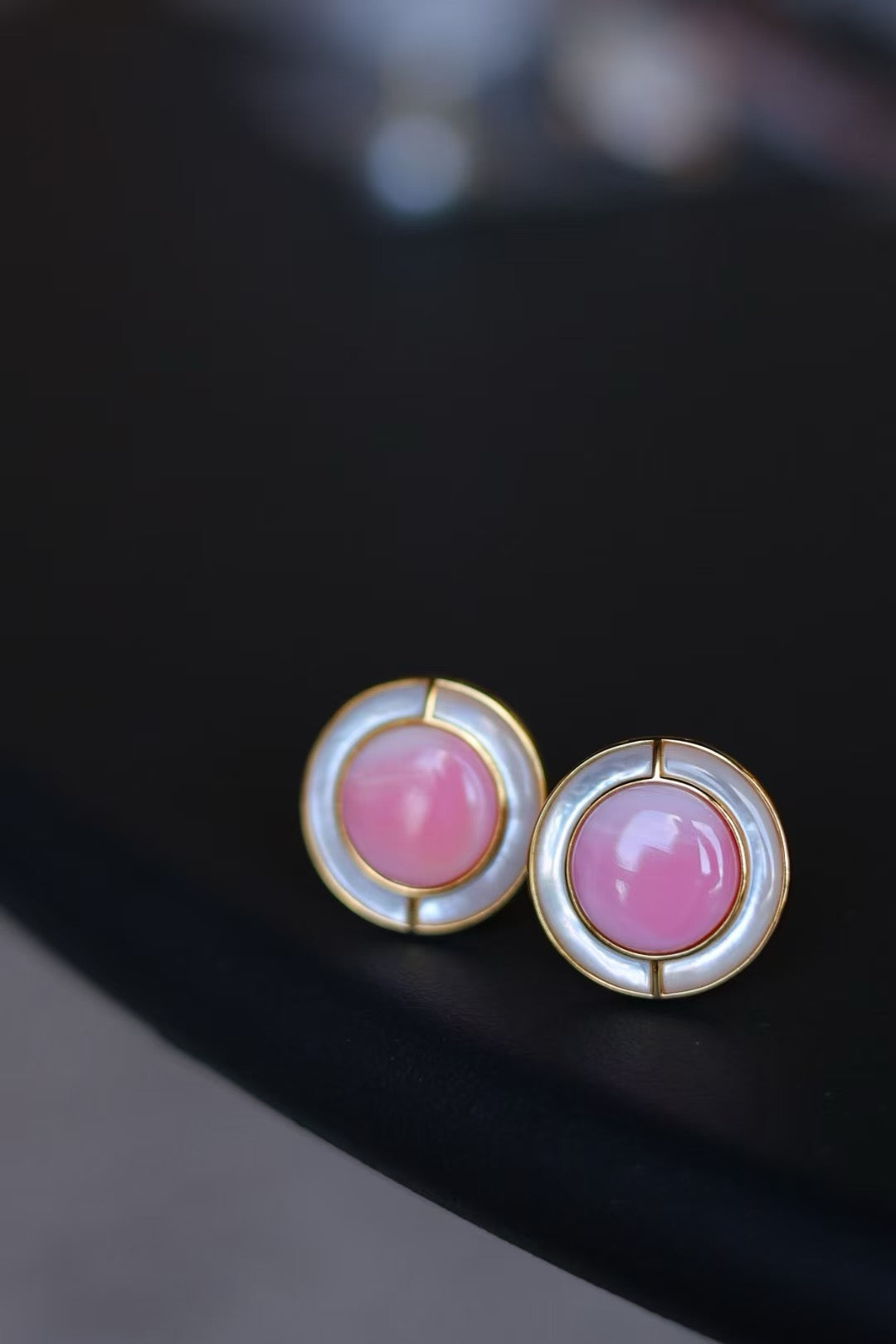 Pink Conch Shell Pearl Earrings for Women