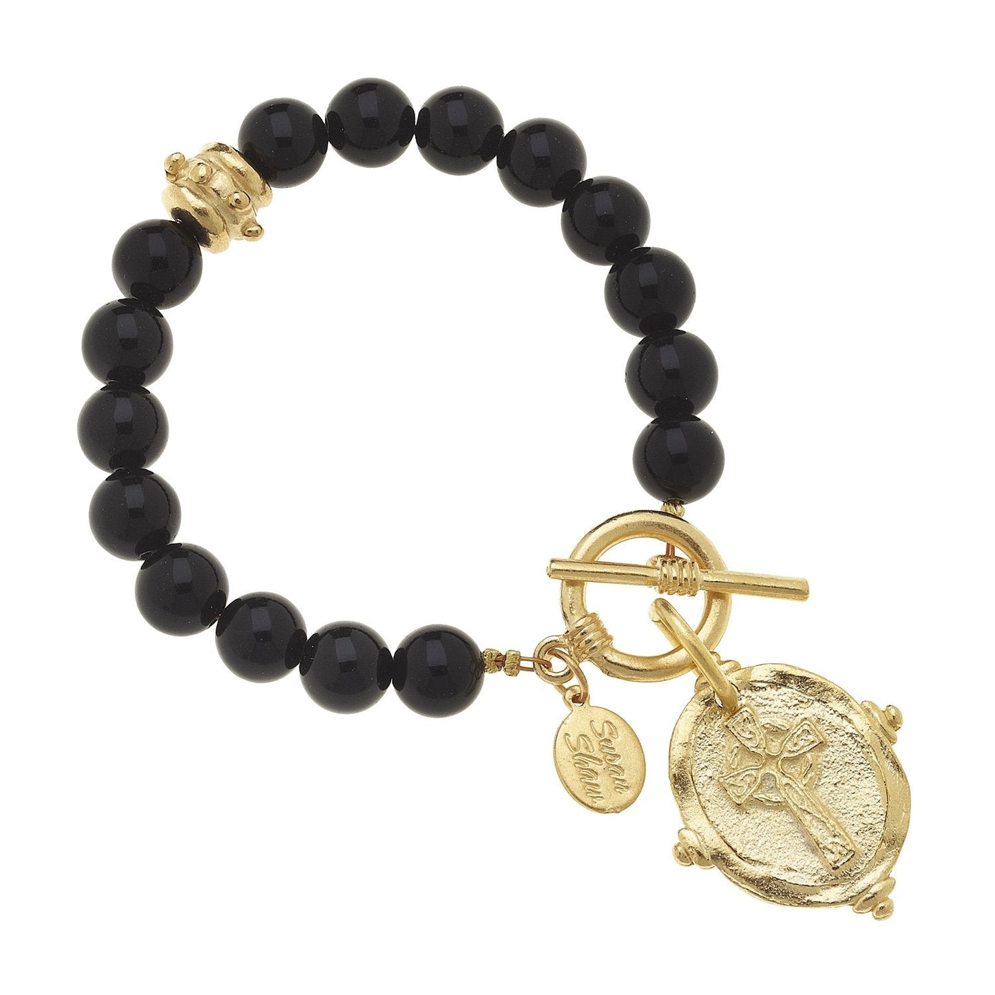 Stone Cross Toggle Bracelet for Stylish Wear